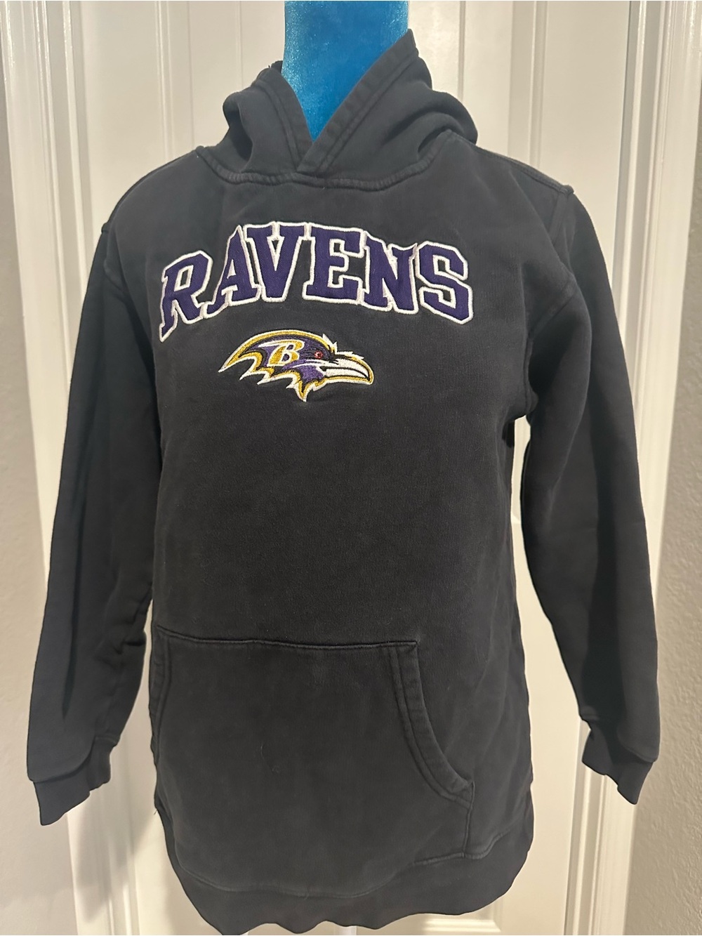 Baltimore Ravens Hoodie Women’s XL Black Pullover Sweatshirt NFL Football